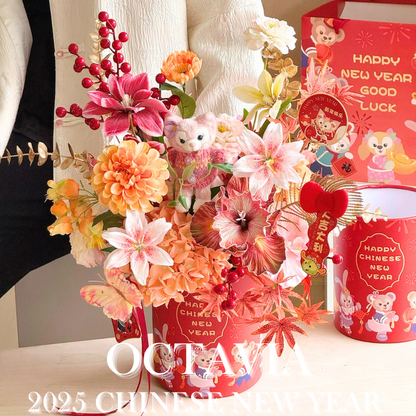 年宵花材料包-橙紅色迪士尼Linabell OCTAVIA