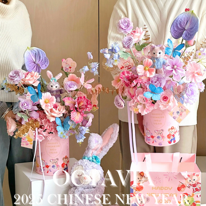 年宵花材料包-粉紫粉紅色迪士尼StellaLou OCTAVIA