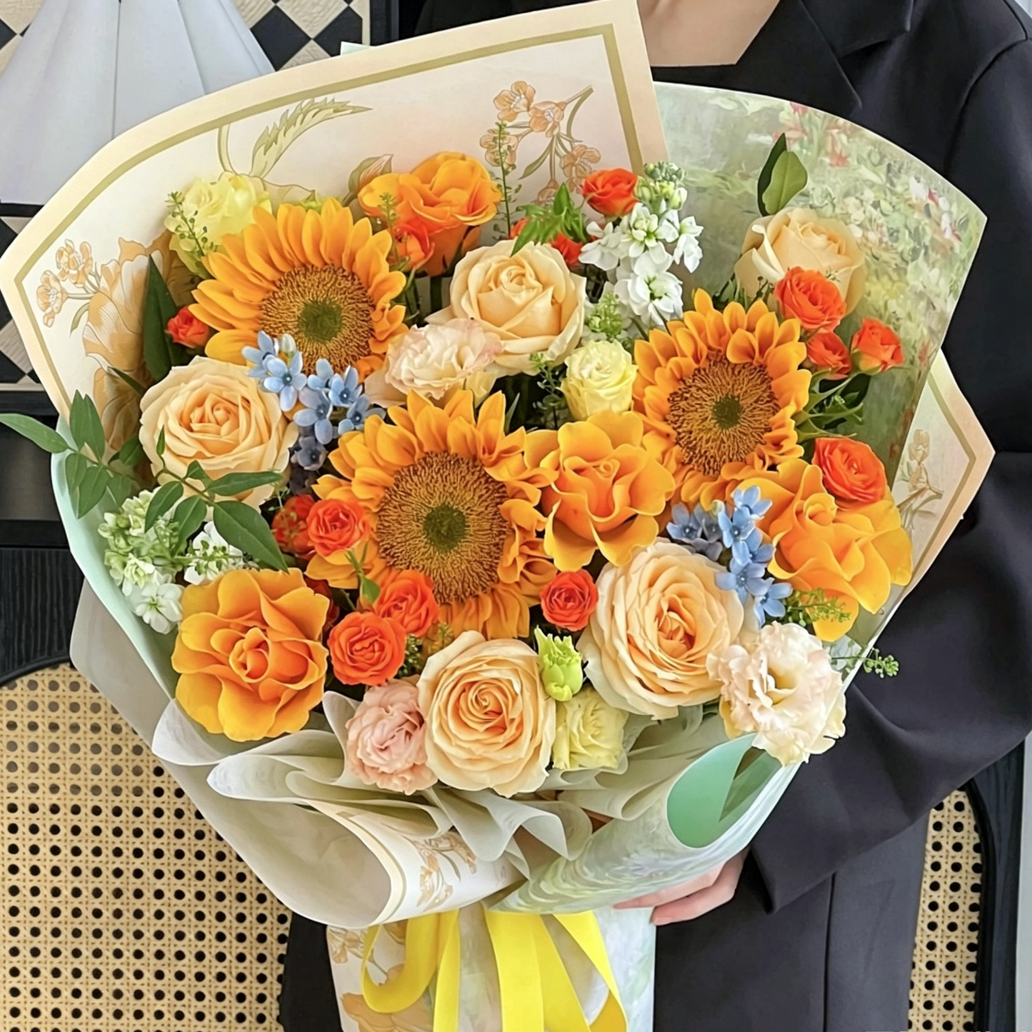 畢業花束 向日葵花束 橙黃色 2026 香港花店 即日花束 OCTAVIA HK
