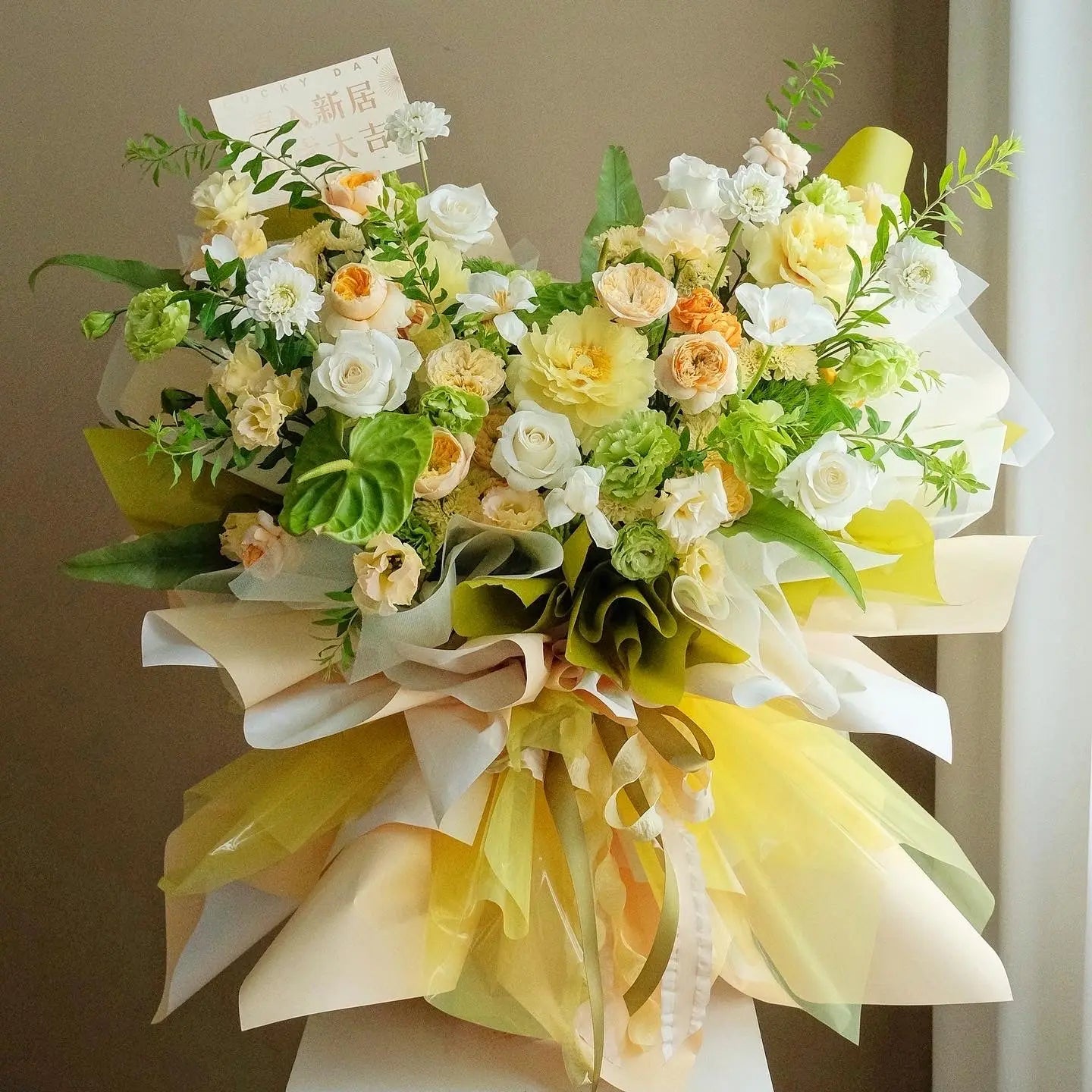 韓式大花束，適用於開張、祝賀、慶祝的韓式鮮花花牌，香港花店