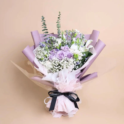 FF03 Little Purple粉紫玫瑰花束 OCTAVIA