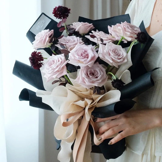 韓式花束 曼塔玫瑰花束 鮮花花束 生日花束